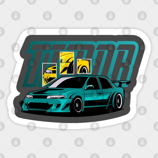 JDM Timor Drift Car Sticker by funkymonkeytees